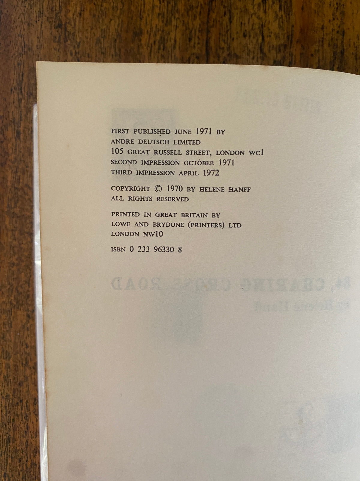 84, Charing Cross Road — Hanff, Helene